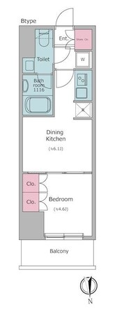 ワンルーフレジデンス上野御徒町の物件間取画像